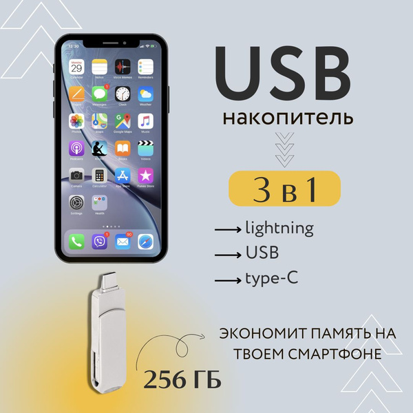 USB-флеш-накопитель флешка 256 ГБ - купить по выгодной цене в интернет ...