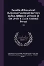 Results of Boreal owl (Aegolius Funereus) Surveys on the Jefferson Division of the Lewis & Clark National Forest. 1991 - John C Carlson, Montana Natural Heritage Program