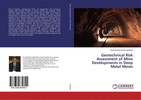 Обложка книги Geotechnical Risk Assessment of Mine Developments in Deep Metal Mines, Wael Rashad Elrawy Abdellah