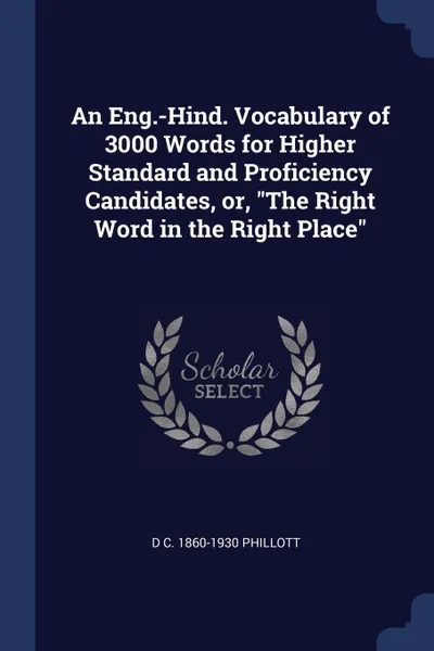 Обложка книги An Eng.-Hind. Vocabulary of 3000 Words for Higher Standard and Proficiency Candidates, or, 