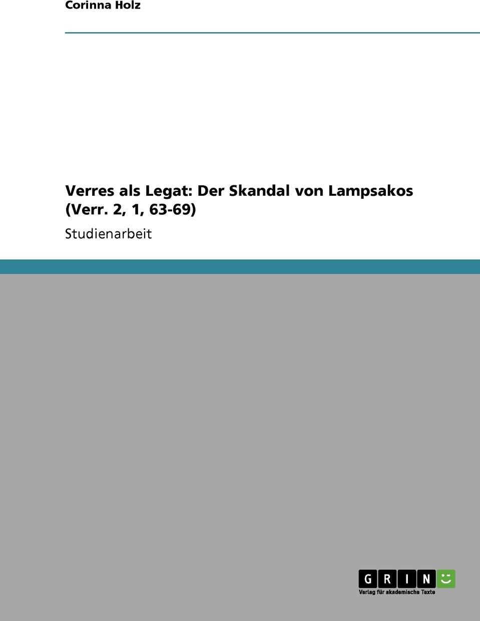 фото Verres als Legat. Der Skandal von Lampsakos (Verr. 2, 1, 63-69)