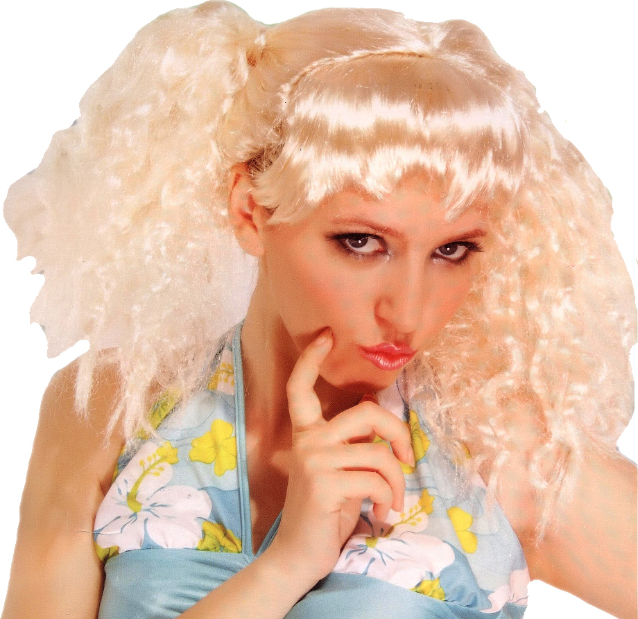 фото Карнавальный Парик с хвостами, блондинка No brand
