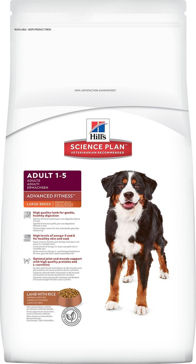 фото Корм сухой Hill's Science Plan Advanced Fitness Large Breed для собак крупных пород от 1 до 5 лет, с ягненком и рисом, 12 кг