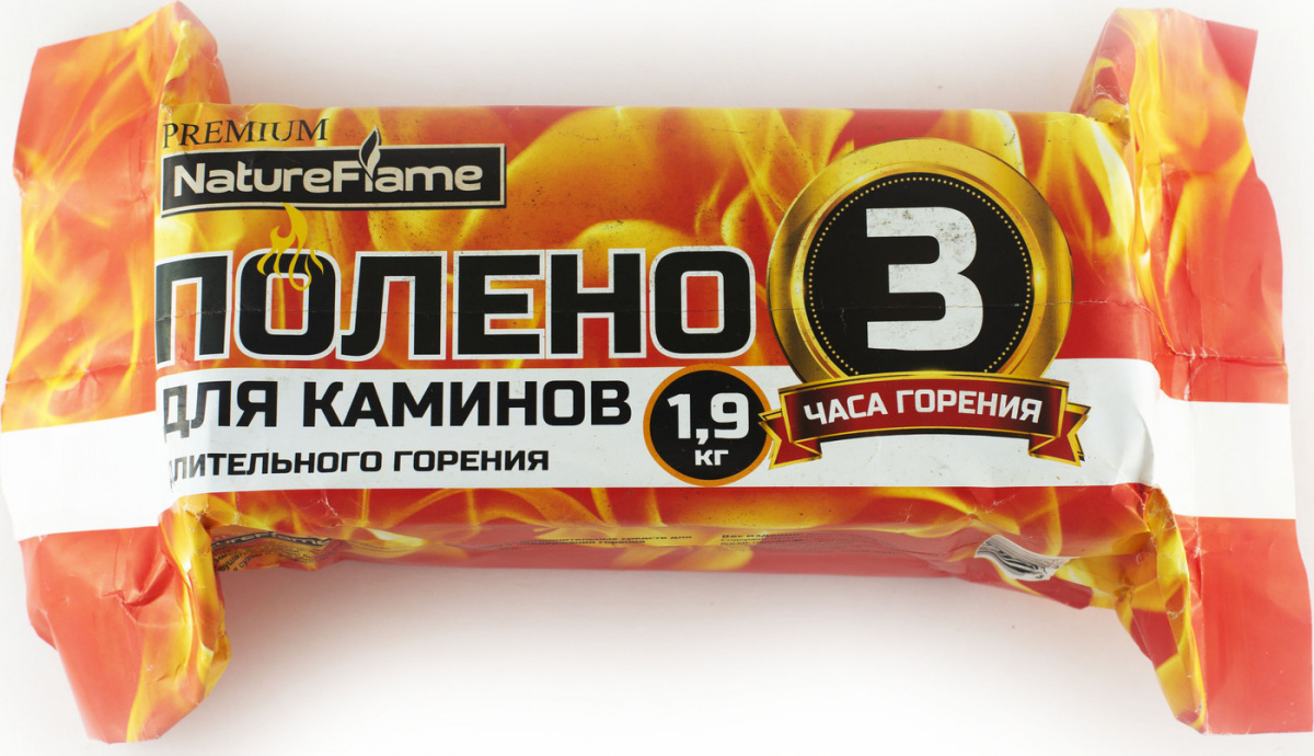 NatureFlame Топливный брикет длительного горения для каминов "Полено 3 ...