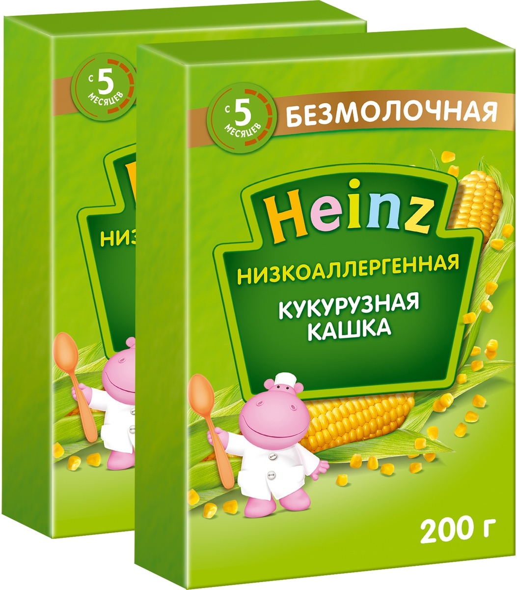 Каша кукурузная детская Heinz с 5 месяцев, безмолочная, сухая, 200 г x ...