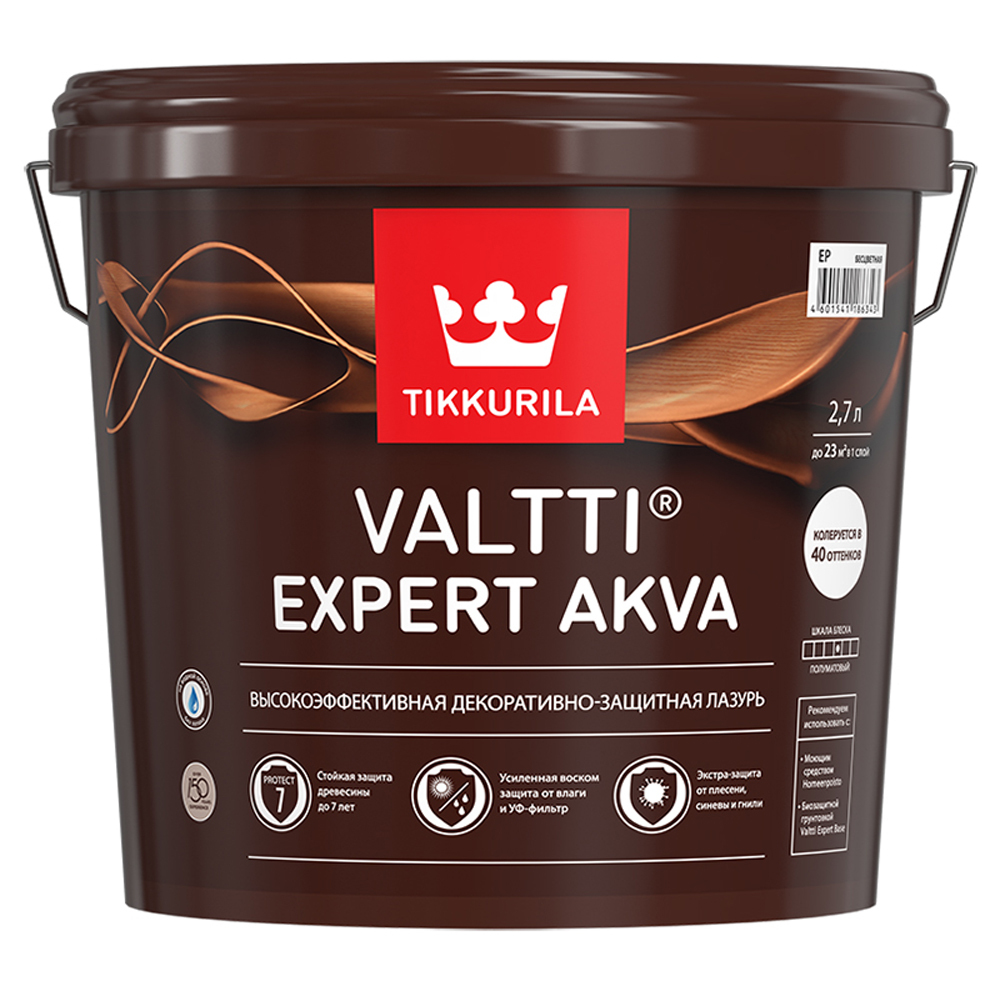 Tikkurila Valtti Expert Akva / Тикурила Валтти Эксперт Аква Сосна 2,7 Л Антисептик Для Дерева "Тиккурила"