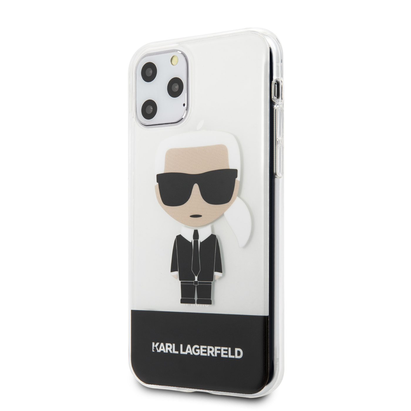 Пластиковый защитный чехол Karl Lagerfeld с рисунком на iPhone 11 Pro, проз...