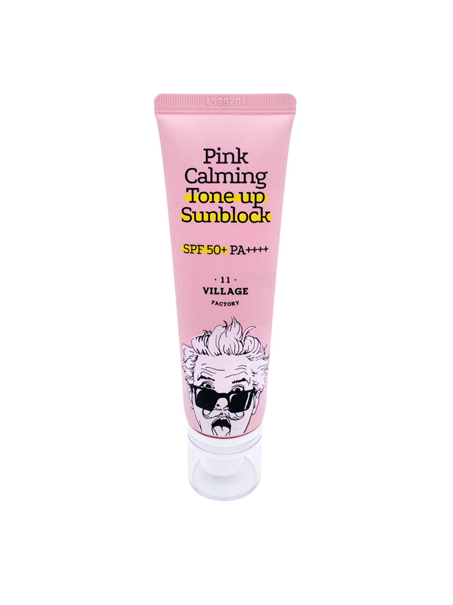 pink calming sunblock