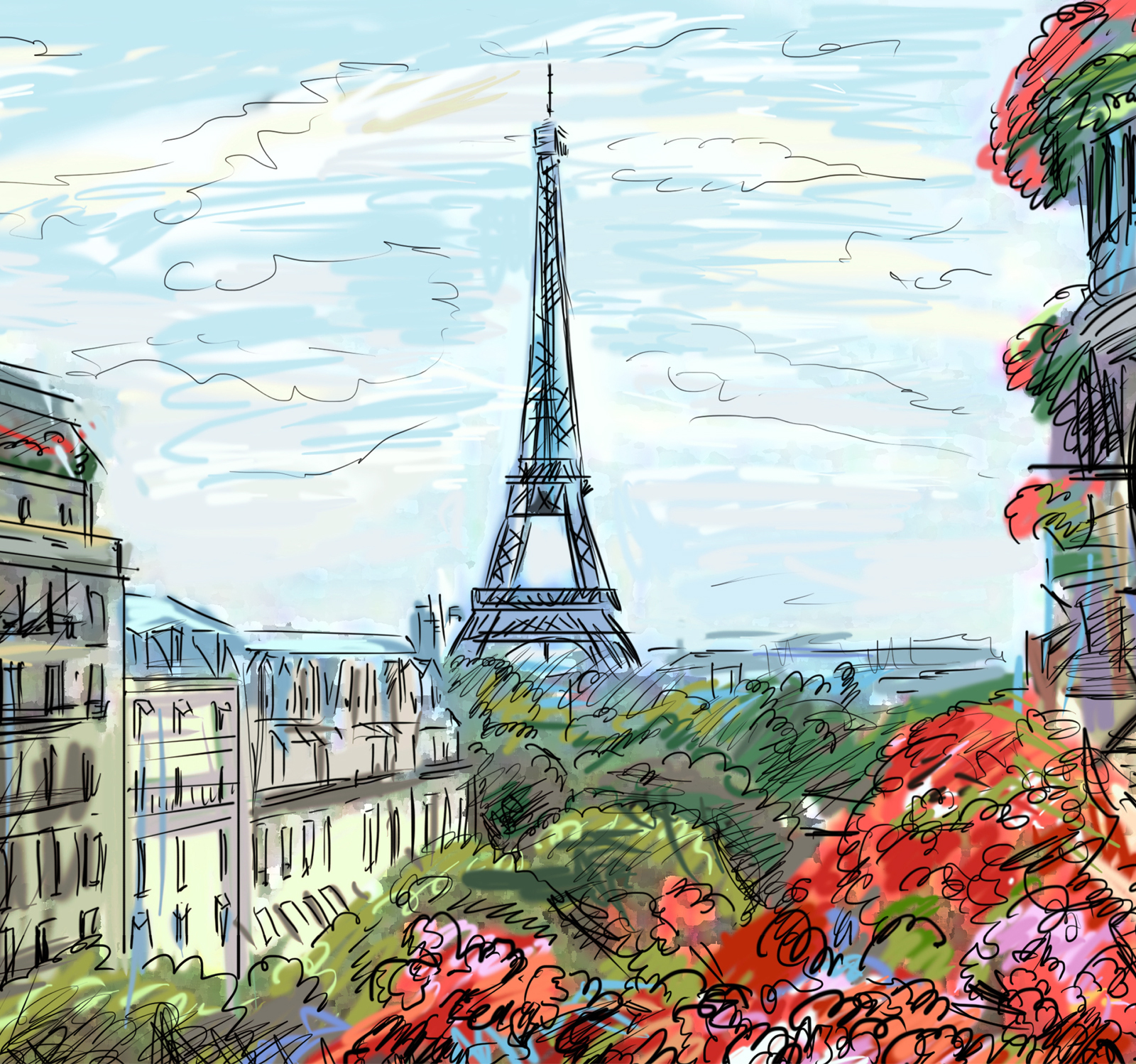Рисуем Париж
