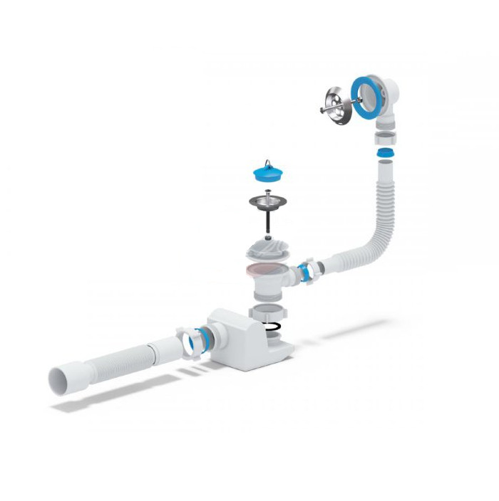 Характеристики Сифон АНИ Е255 11/2 х 40 с универсальной гибкой трубой ...