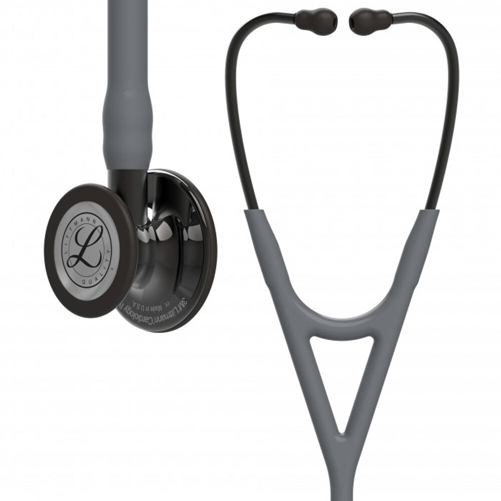 Стетоскоп 3M Littmann Cardiology IV, серая трубка, дымчатая акустическая головка, 69 см, 6238