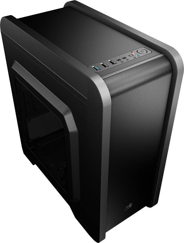 Корпус Aerocool Qs-240 черный без БП mATX 4x120mm 2xUSB2.0 1xUSB3.0 audio bott PSU