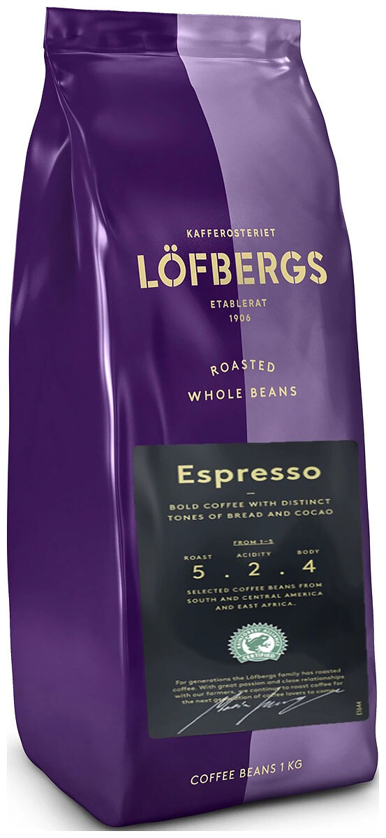 Кофе в зернах Lofbergs Espresso 1 кг - купить с доставкой по выгодным ...