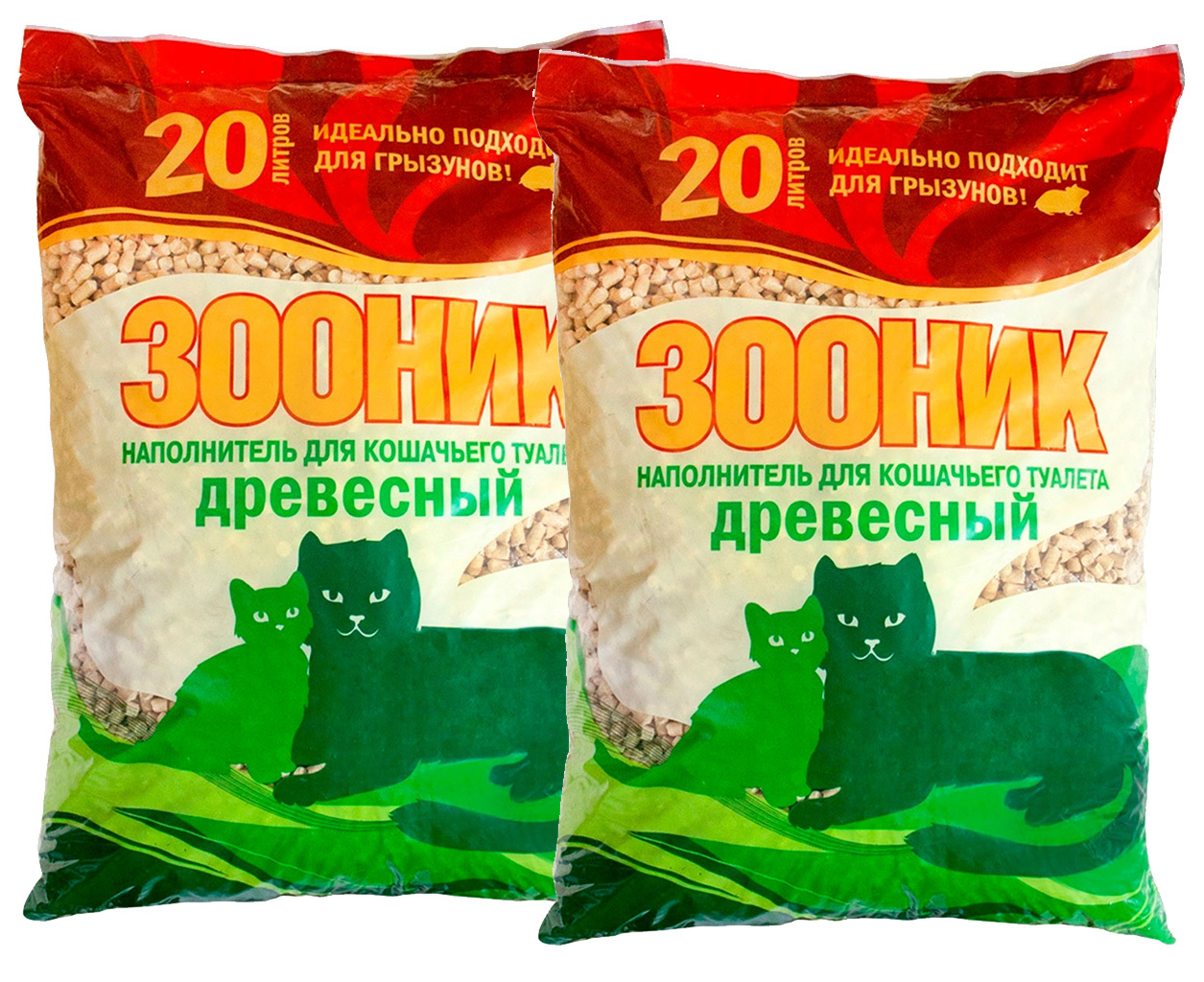 Наполнитель для кошачьего туалета зооник древесный - наполнитель ...