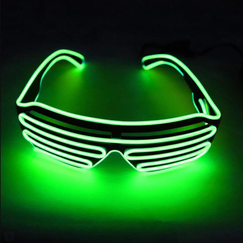 Светящиеся неоновые LED очки JETOK. Светящиеся в темноте очки для клуба ...