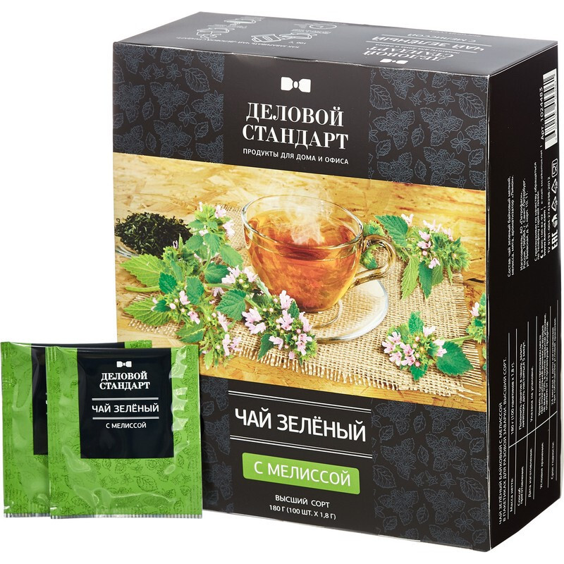 Чай Деловой стандарт зелен.мелисса, 100 пак 2 штук — купить в интернет ...