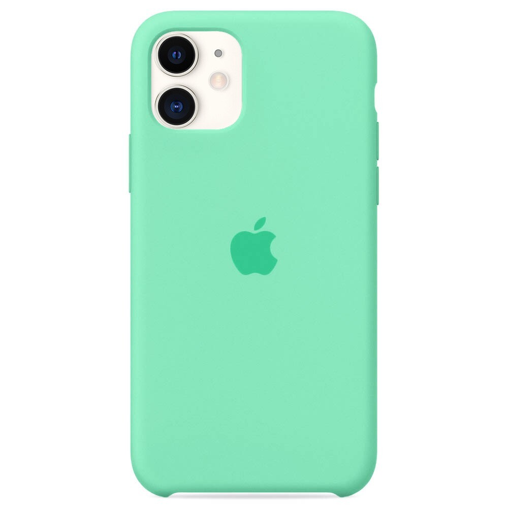 Силиконовый чехол для смартфона Silicone Case на iPhone 11 / Айфон 11 с  логотипом, мятный - купить с доставкой по выгодным ценам в  интернет-магазине OZON (324817461)