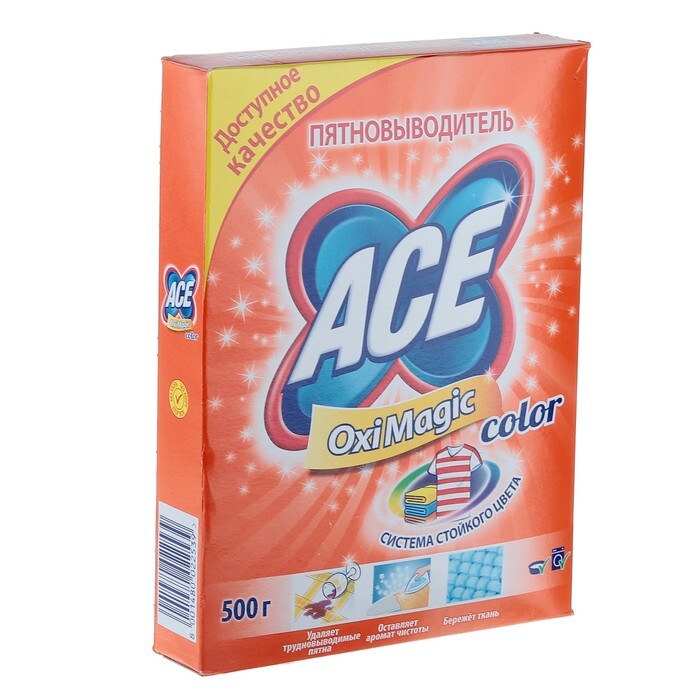 Пятновыводитель Ace Oxi Magic Color, 500 г / Эйс окси мэджик колор 500 ...
