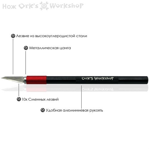 Нож модельный Ork's Workshop M + 10 запасных лезвий