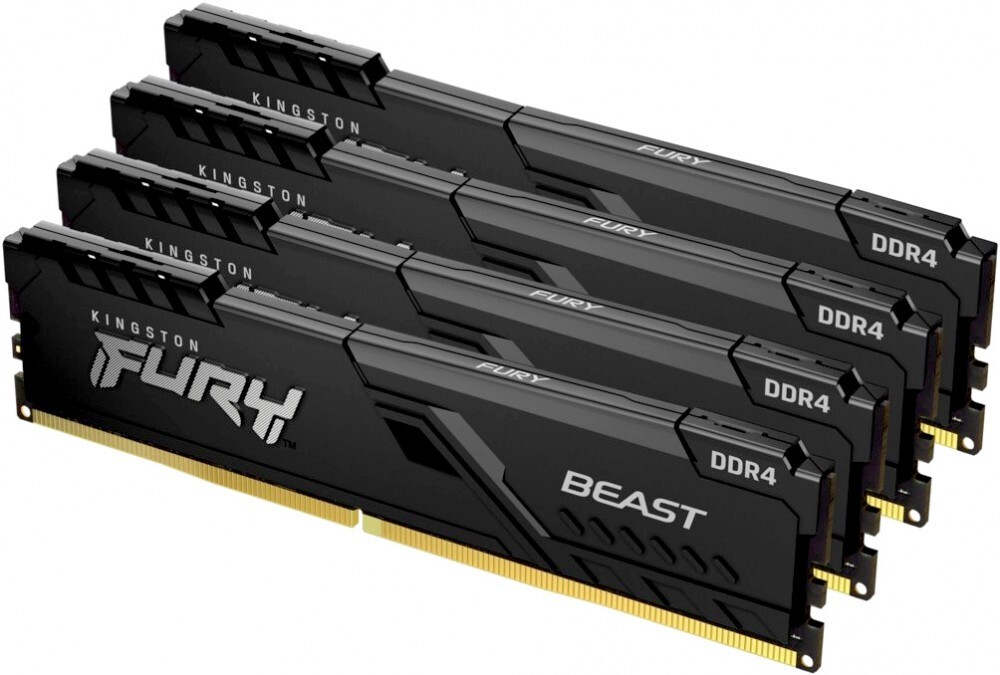 KingstonFuryОперативнаяпамятьBeastBlackDDR42666МГц4x32ГБ(KF426C16BBK4/128)