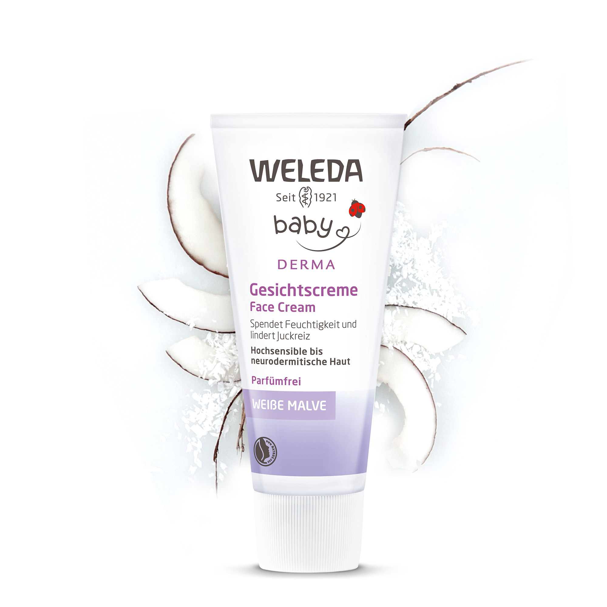 Weleda Крем для лица "Baby Derma", с алтеем, для гиперчувствительной кожи, 50 мл