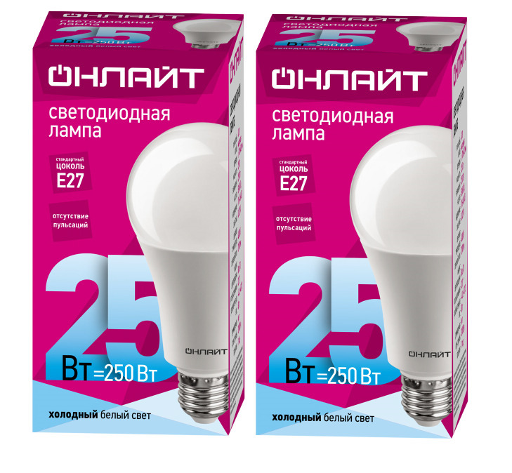 Светодиодная Лампочка ОНЛАЙТ LED E27 Груша 2100 Лм 4000 К - купить в ...