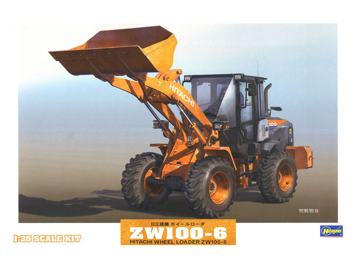 Hasegawa Фронтальный погрузчик wm04 Hitachi zw100-6, 1/35 Модель для сборки