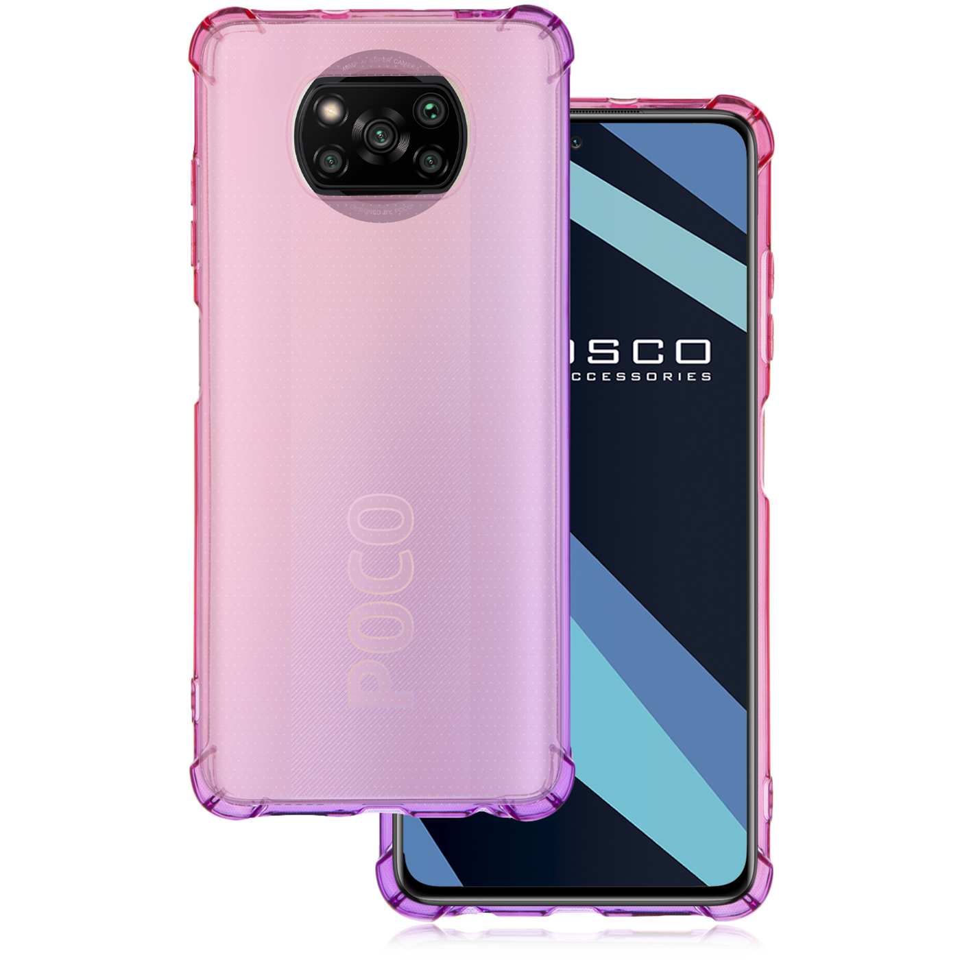 Противоударный силиконовый чехол ROSCO для Xiaomi Poco X3 NFC и Poco X3 ...