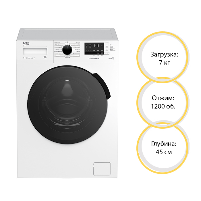 Стиральная машина Beko RSPE 78612 W, белый - купить по выгодной цене в ...