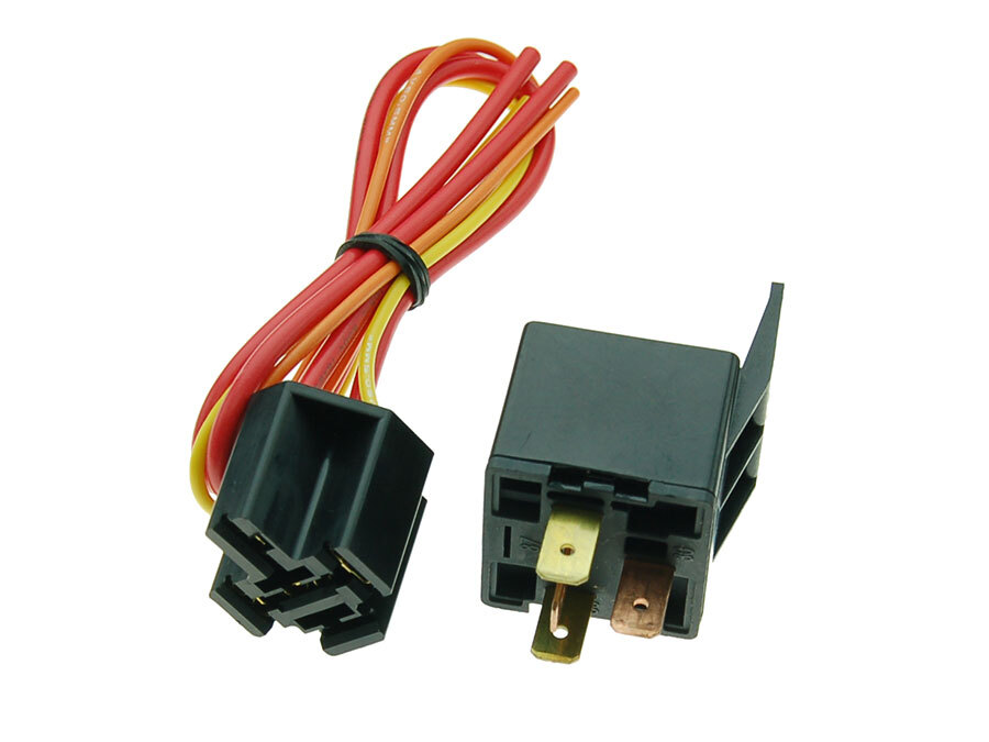 Реле автомобильное 4 контактное 12В 30А с креплением и колодкой 792H-1B ...