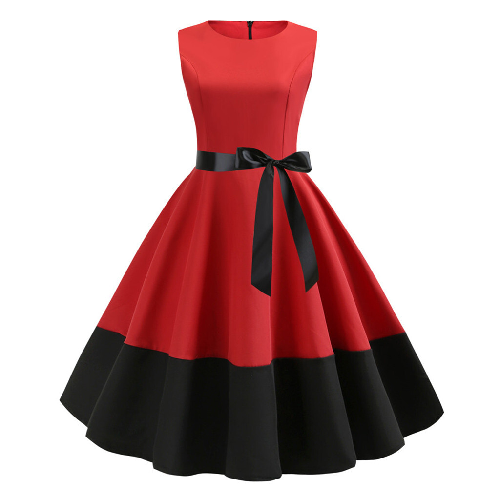 Черно красное короткое платье