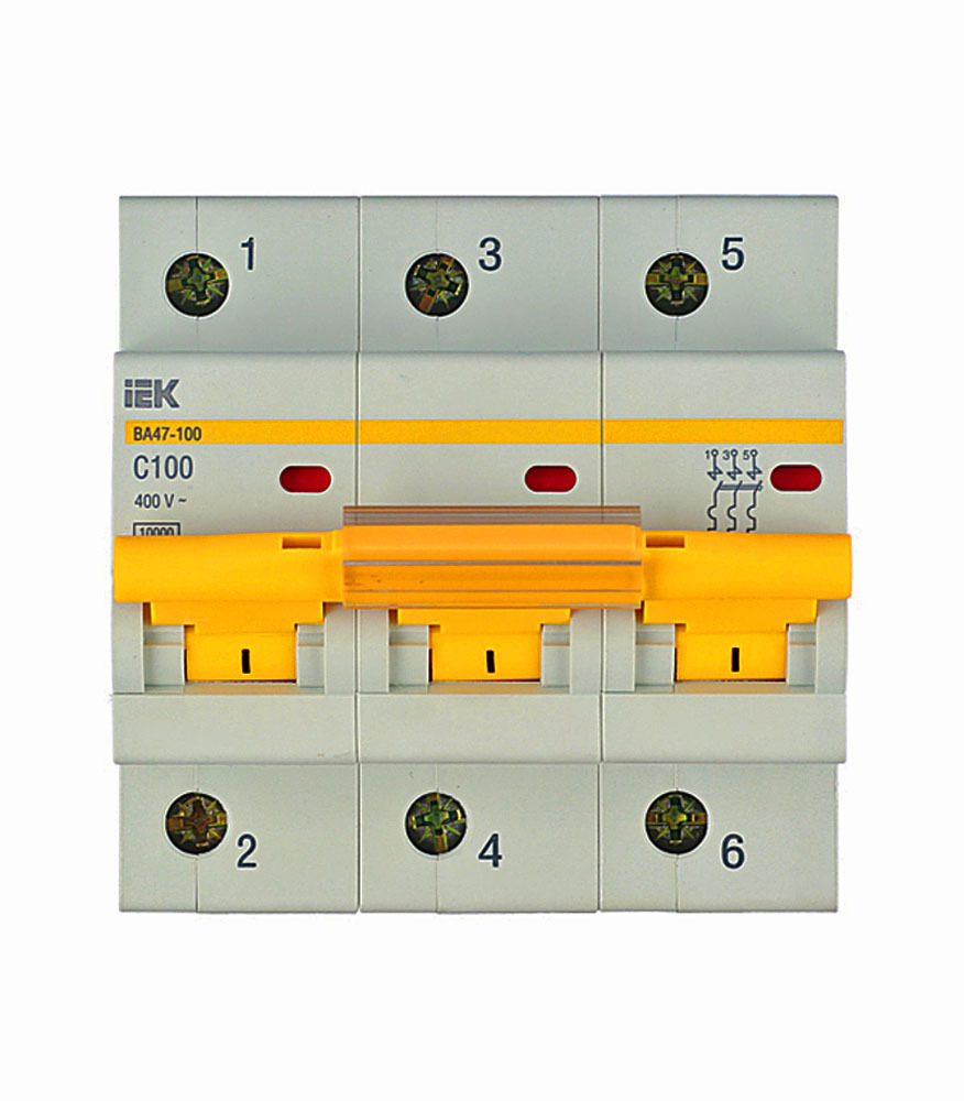 Автоматический выключатель трехполюсный ва47 100. Автоматический выключатель IEK, ва47-100. Автоматический выключатель IEK 100а. Автоматический выключатель IEK ва 47-100 3p (c) 10ka. Выключатель автоматический модульный 3п c 100а 10ка ва47-100 IEK mva40-3-100-c.