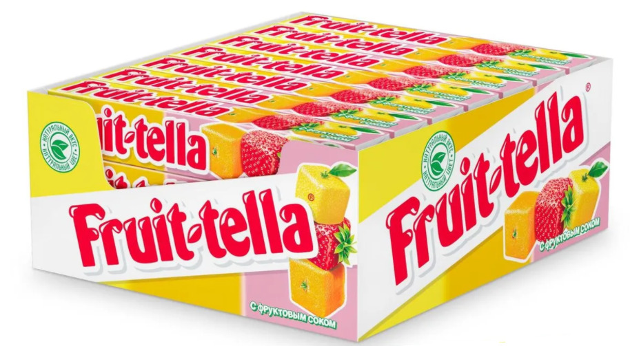 Жевательные конфеты Fruittella фруктовое ассорти, 21шт. по 41г.