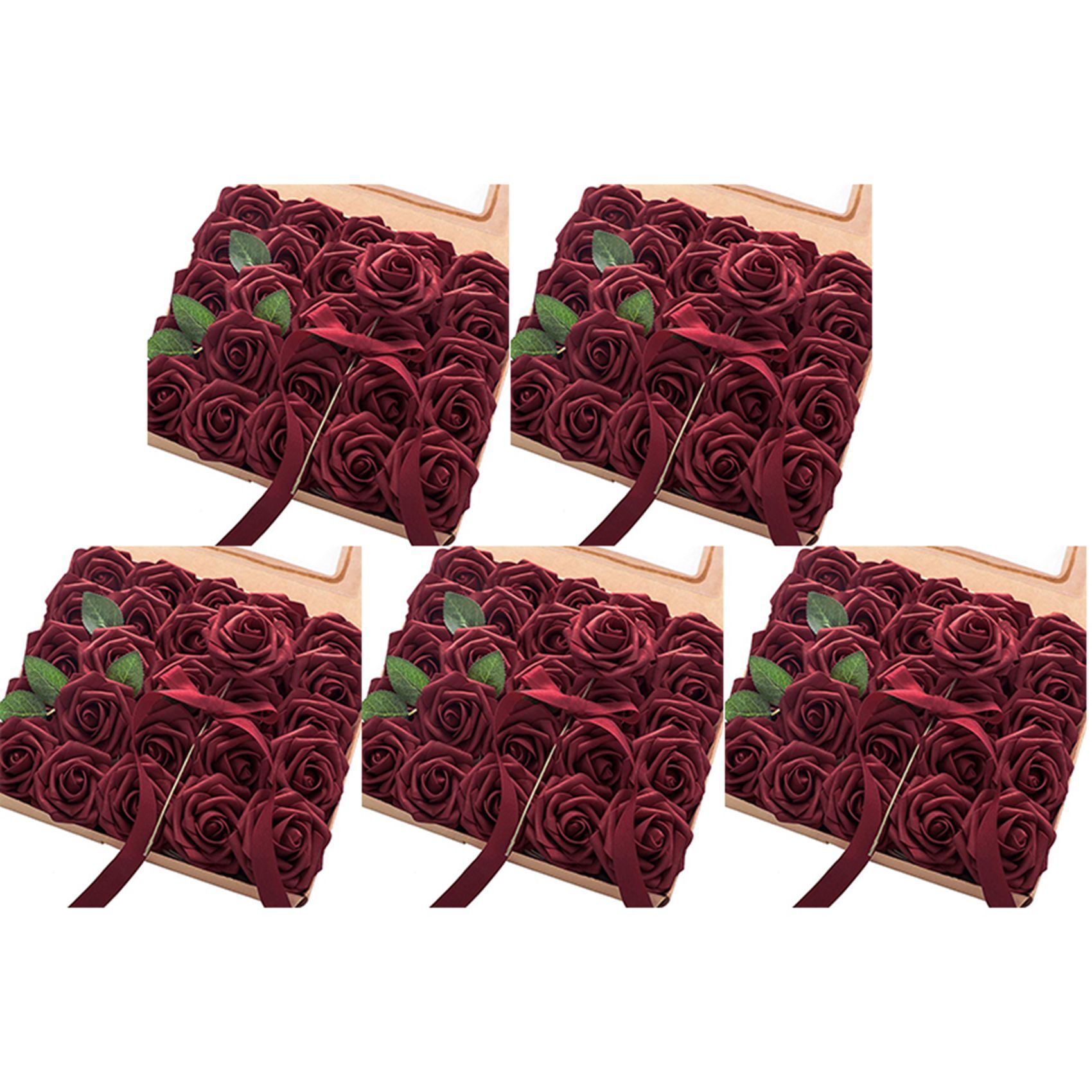 Burgundy fake Flowers