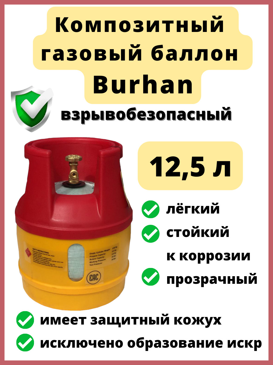 Баллон композитный Burhan Gas 12.5л отзывы.