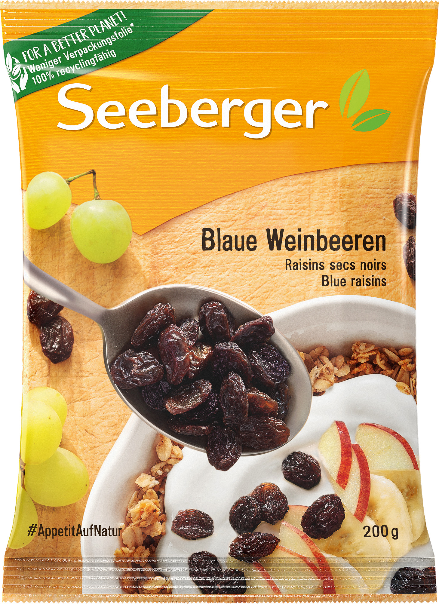 Сухофрукты Seeberger Blue raisins Изюм из темного винограда несульфитированный, 200г