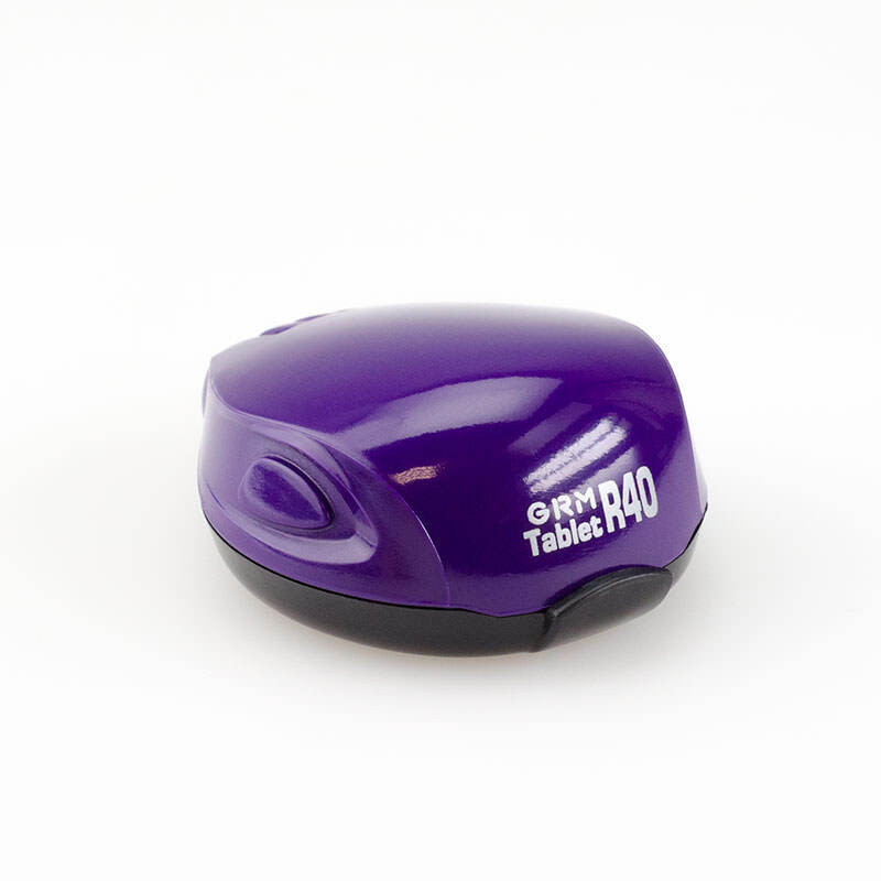 GRM Tablet R40 - ФИОЛЕТОВЫЙ ГЛЯНЕЦ карманная оснастка для печати с подушкой