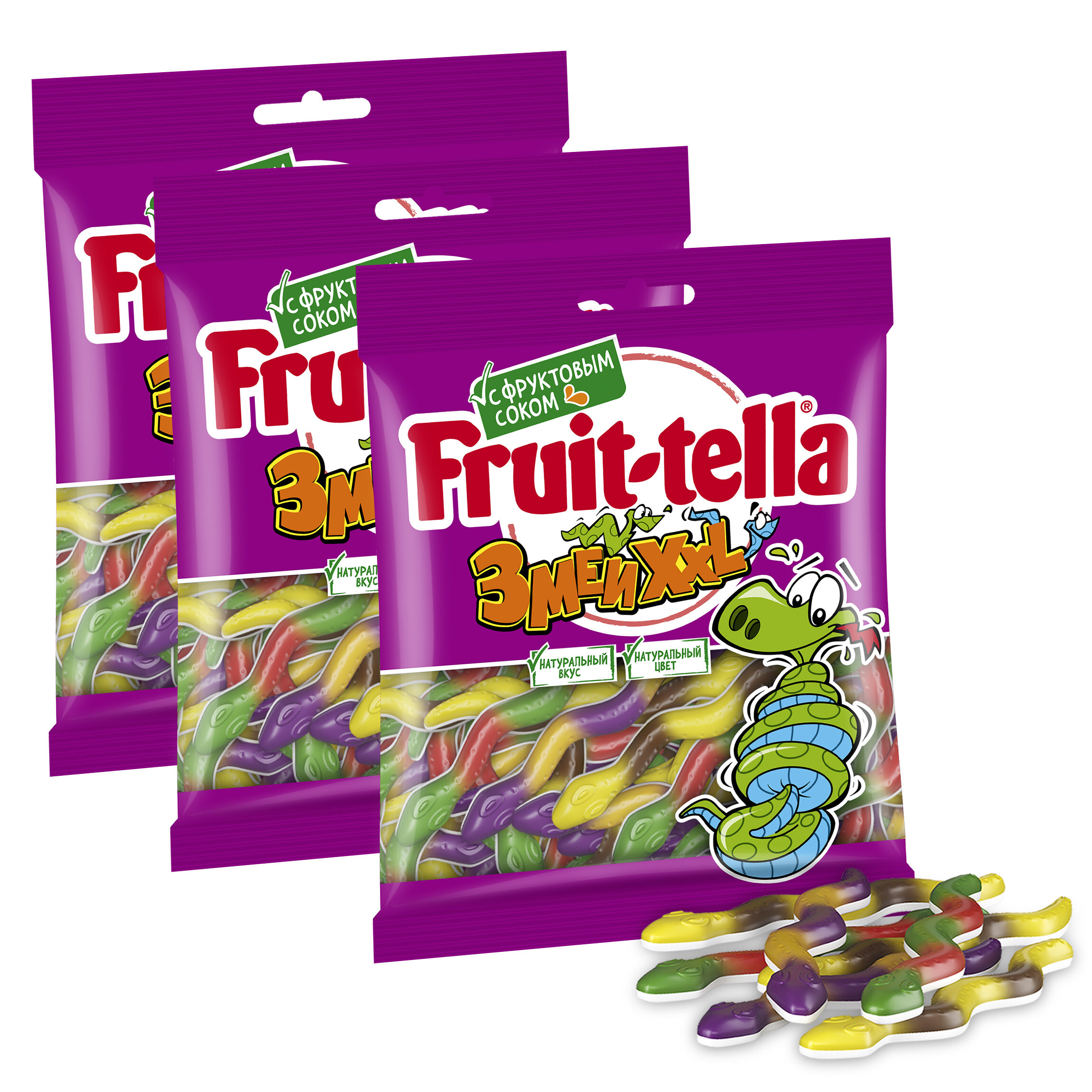 Мармелад жев.Fruit-Tella змеи XXL 70г
