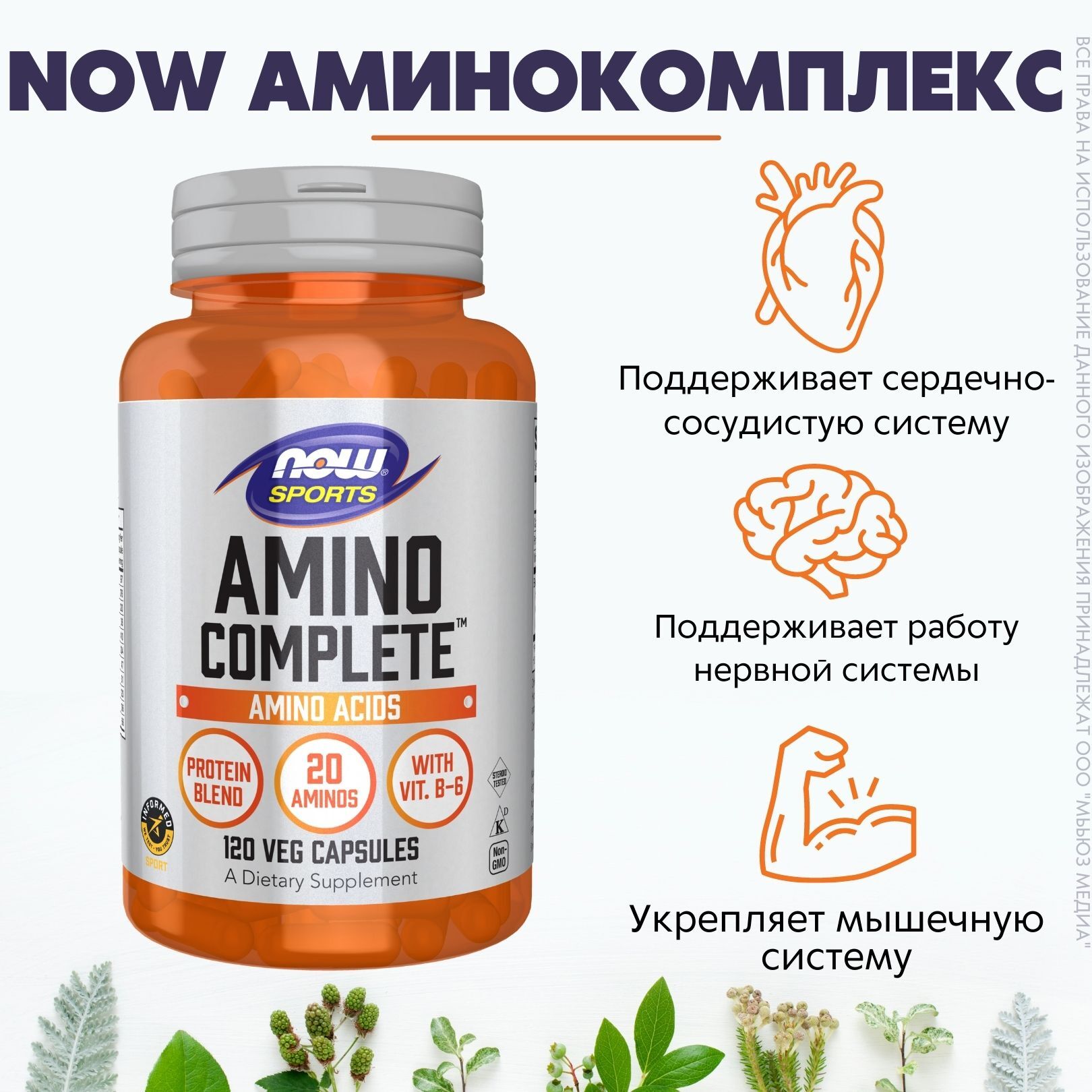 NOWАминокомплекс965мг120капс(AMINOCOMPLETE120CAPS)