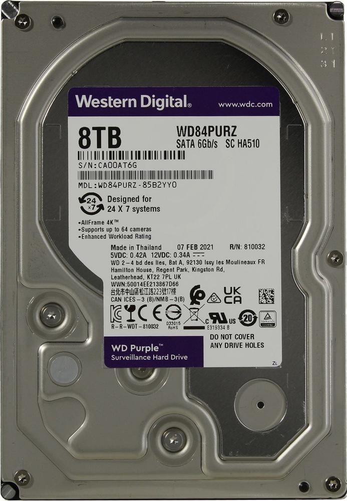 WesternDigital8ТБВнутреннийжесткийдиск(WD84PURZ)