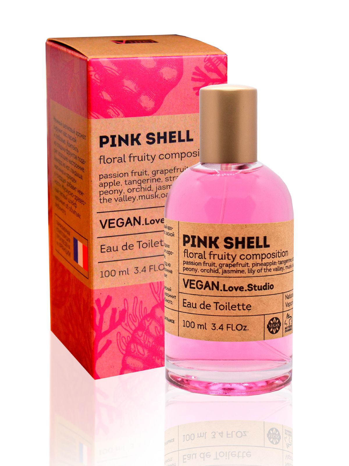 Туалетная вода женская Vegan Love Studio Pink Shell 100 мл, духи сладкие