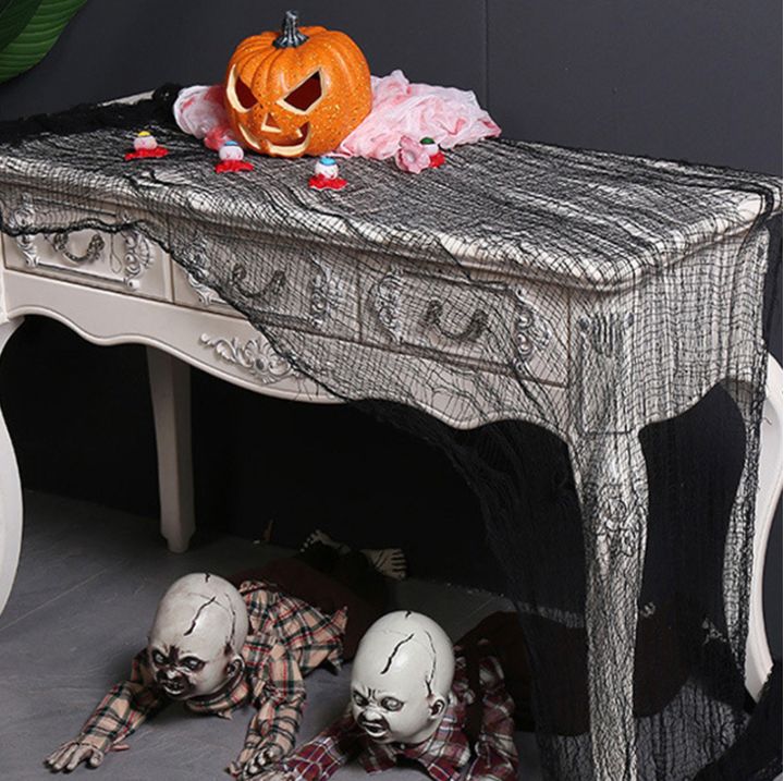 Черная декоративная паутина Хэллoуин HALLOWEEN DecoHall-20