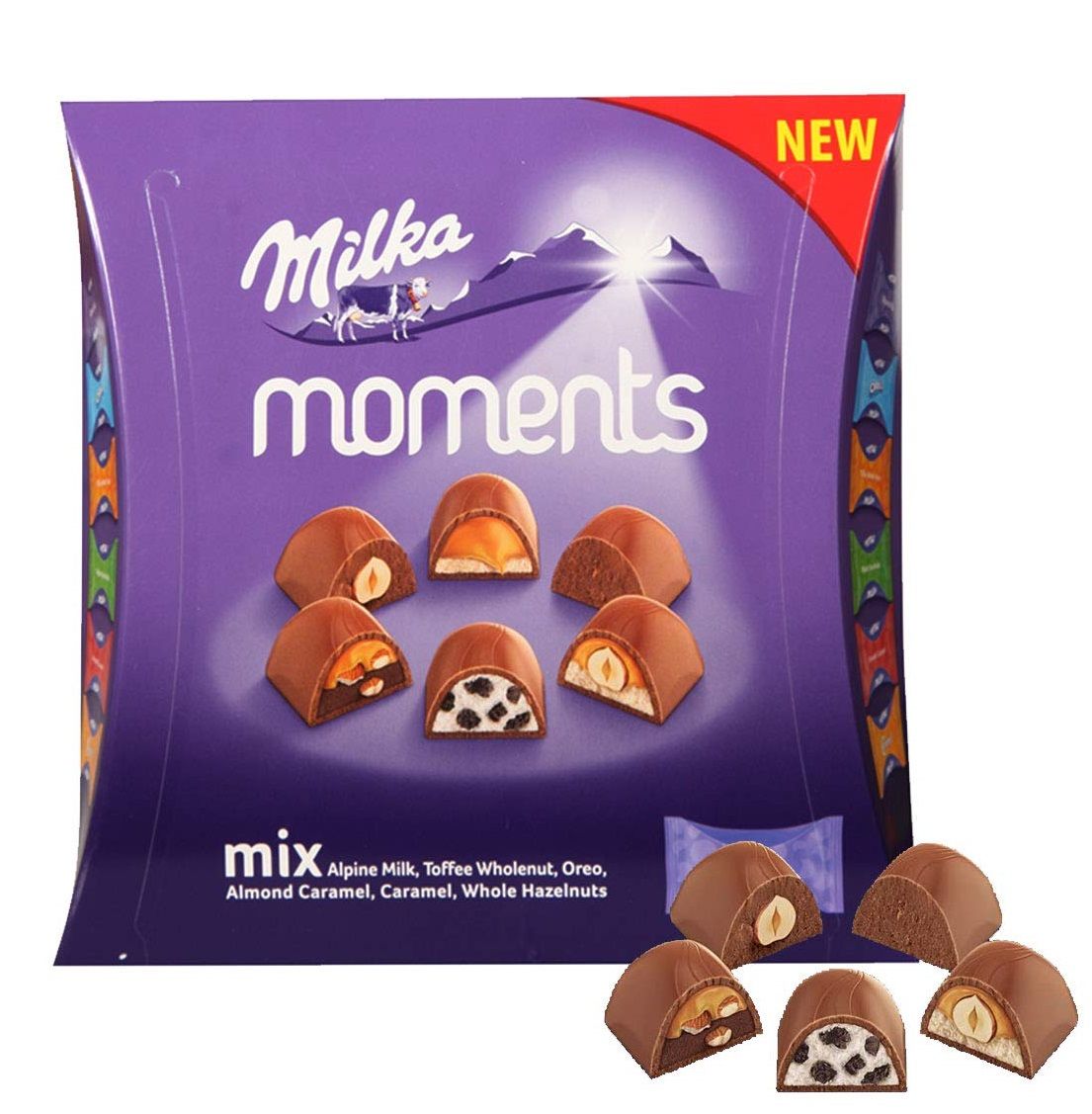 Конфеты Milka moments Toffee Wholenut