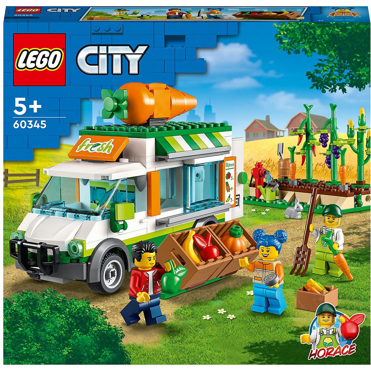 LEGO City 60345 Gemuse-Lieferwagen Конструктор LEGO City Грузовик для  доставки овощей - купить с доставкой по выгодным ценам в интернет-магазине  OZON (1164785353)