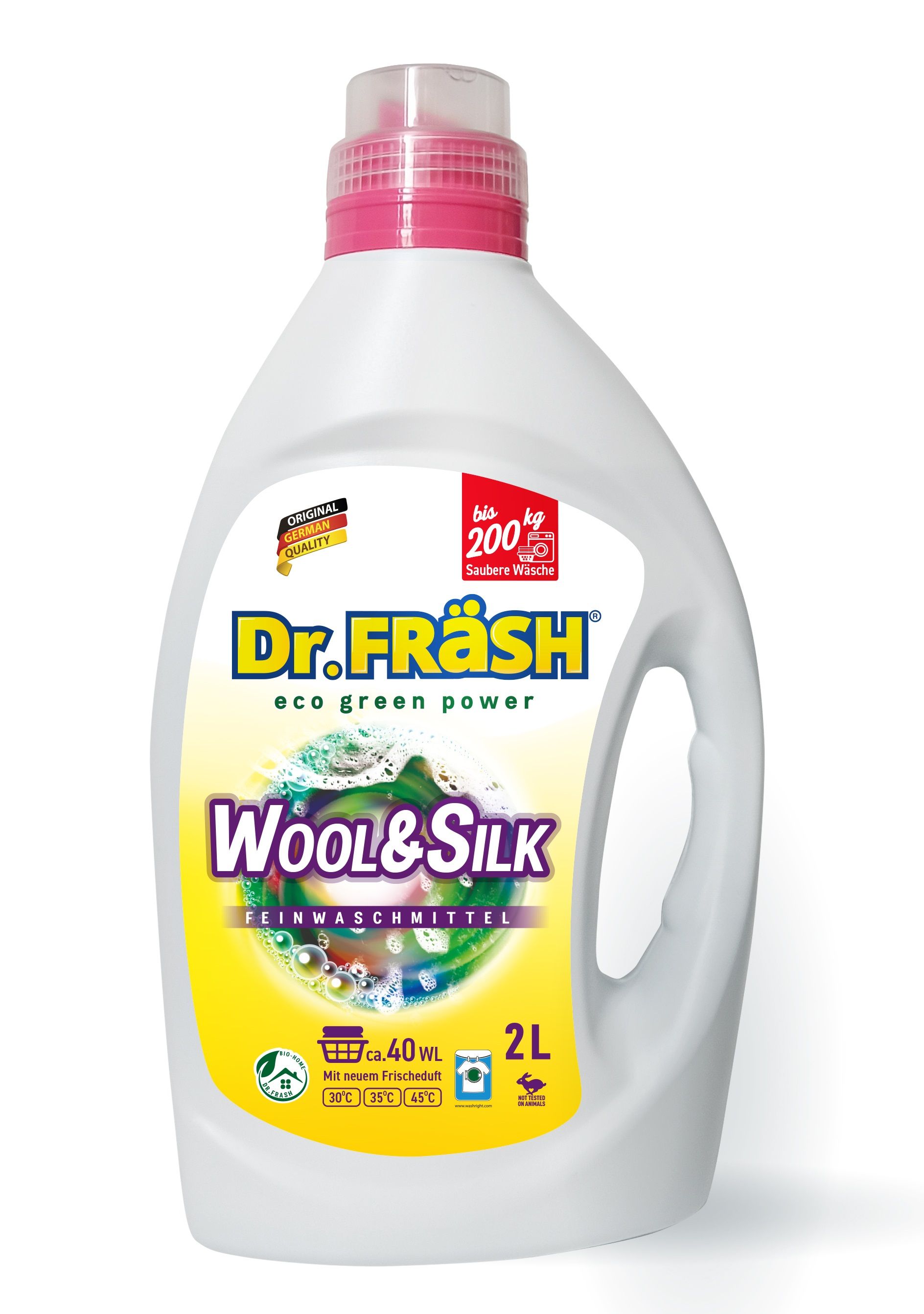 Гель для стирки деликатных тканей, для шерсти и шёлка Dr.Frash "Wool&Silk" 2l, 40 ст