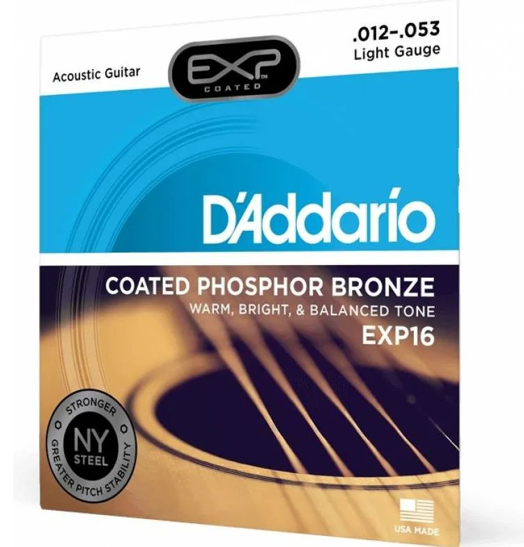 Струны для акустической гитары D'Addario EXP16