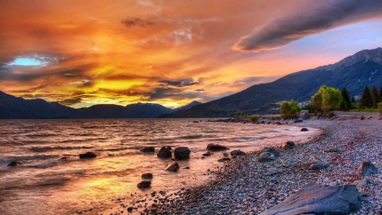 Фото гор и моря Постер на экокоже 60x100 LinxOne "Природа, пейзаж, натура, флора 65 g" интерьерн