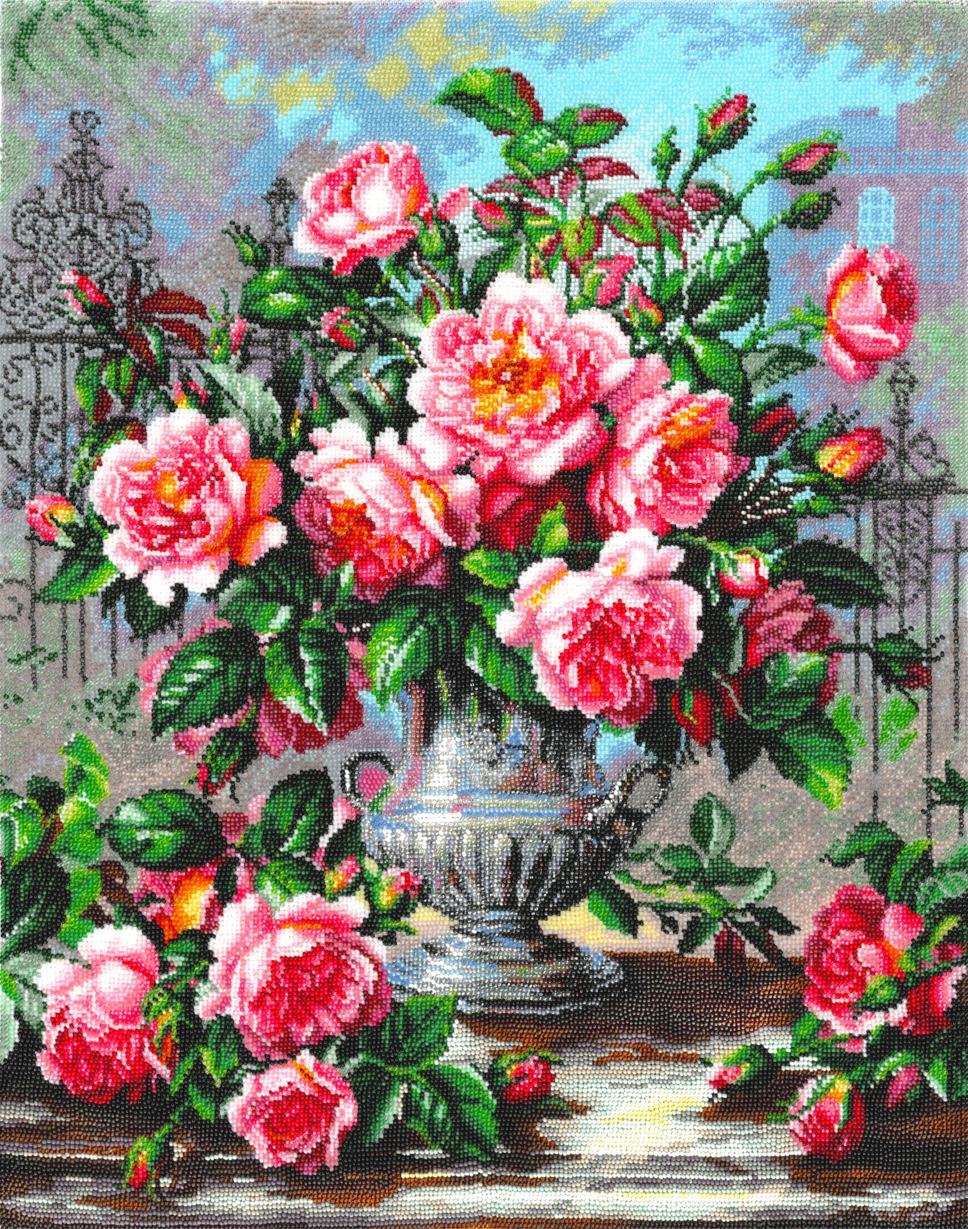 Набор для вышивания Ваза с розами (Б) – купить в Москве | азинский.рф