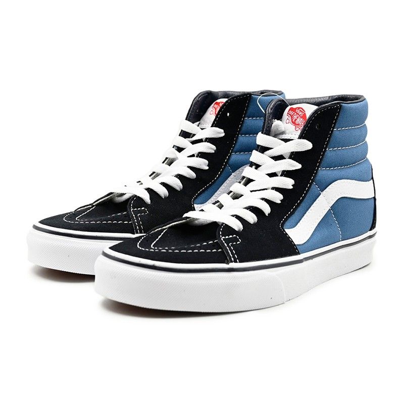 Blue and black hightop vans Clearance