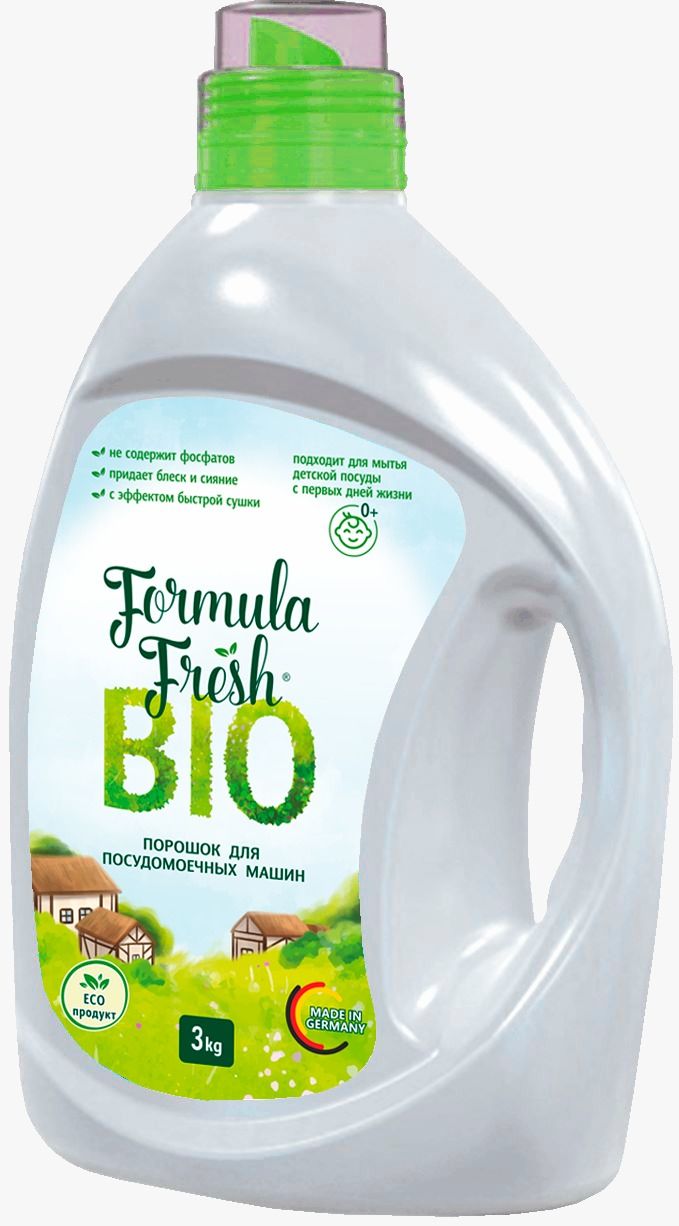 Порошок для посудомоечных машин Bio Formula Fresh бесфосфатный 3 кг 200 моек